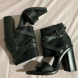 Diesel Black Gold cutout booties